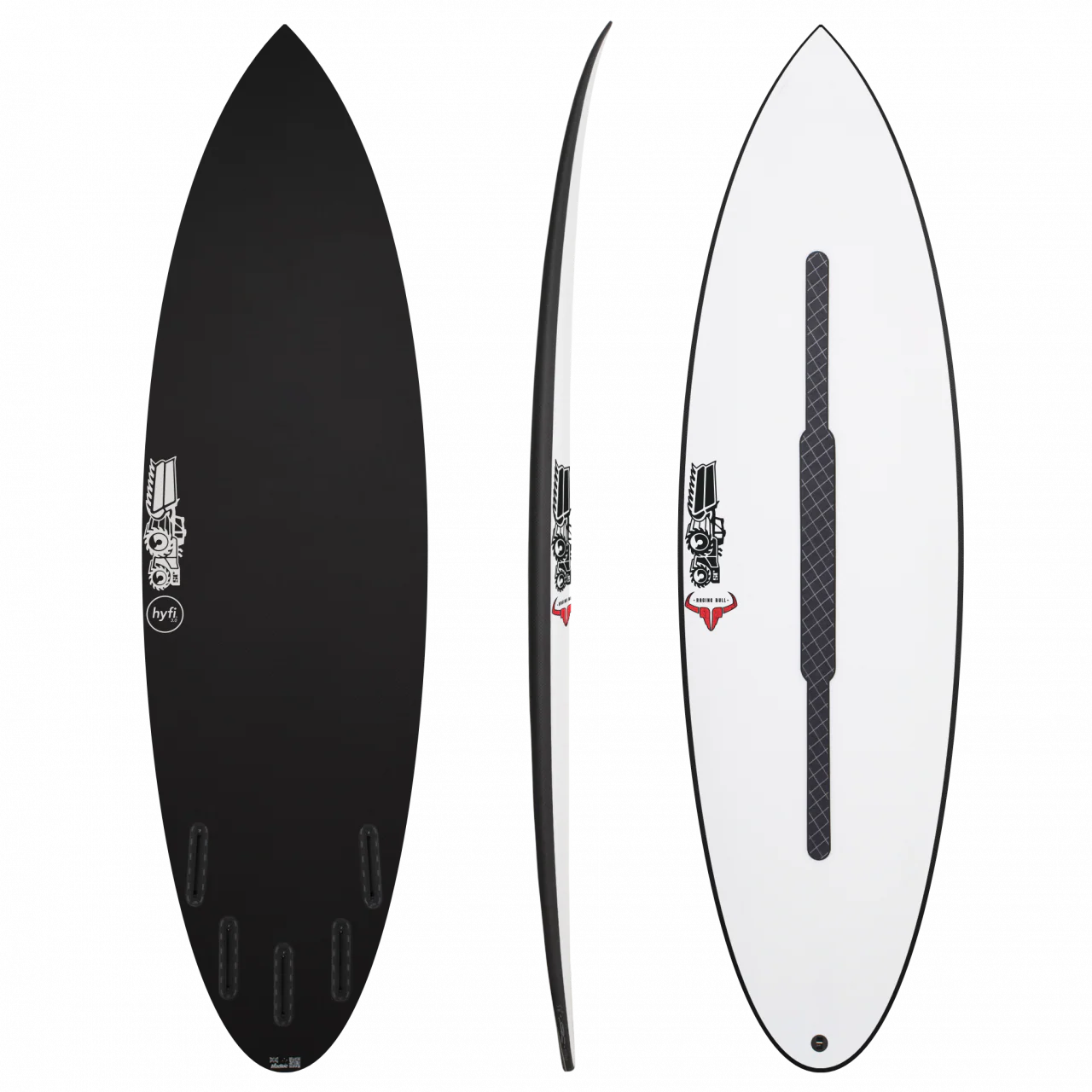 Raging Bull 6'0" x 19 5/8" X  2 11/16" - 33.40L, Round, 5x  FCS 2 Fin Boxes, HYFI 3.0 - ID:1045888